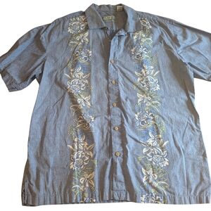EUC Batik Bay Men's XXL Reverse Print Hawaiian Button Down Short Sleeve Shirt